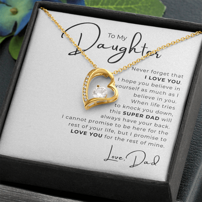 To My Daughter  Forever Love Necklace