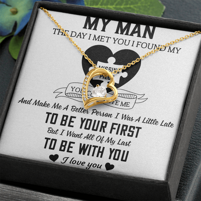 To My Man Forever Love Necklace