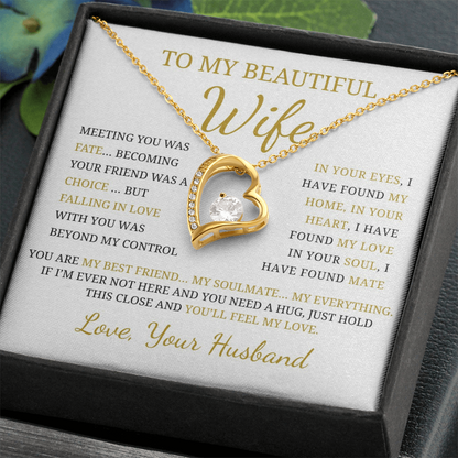 To My Beautiful Wife  Forever Love Necklace