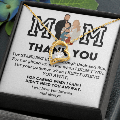 Mom Thank You Forever Love Necklace