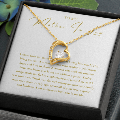 To My Mother In Law Interlocking Hearts Necklace