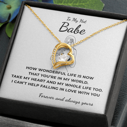 To My Hot Babe Forever Love Necklace
