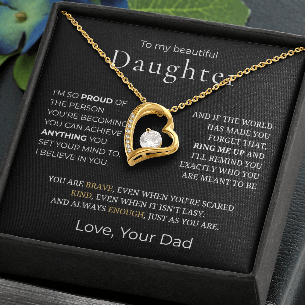 To My Daughter  Forever Love Necklace