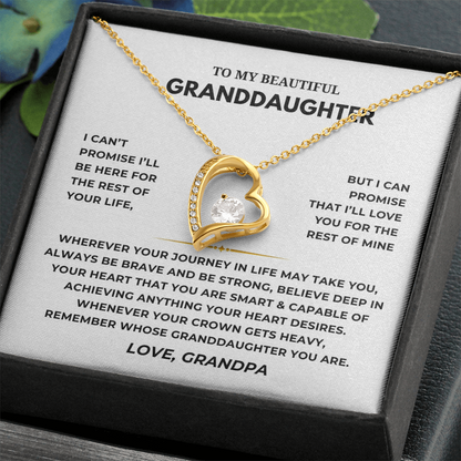 To My Granddaughter  Forever Love Necklace