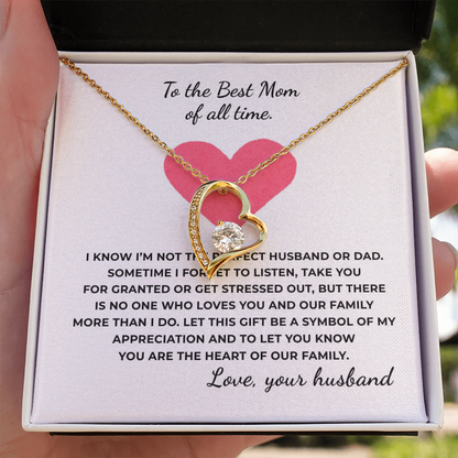 To The Best Mom of All TIme Forever Love Necklace