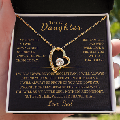 To My Daughter  Forever Love Necklace