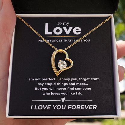 To My Love  Forever Love Necklace