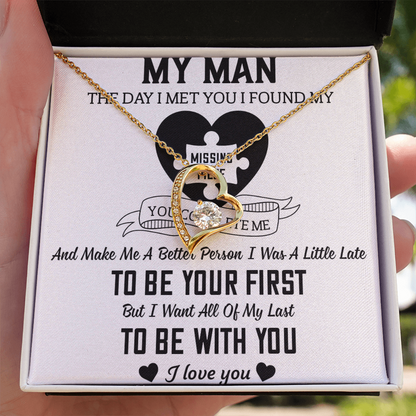 To My Man Forever Love Necklace
