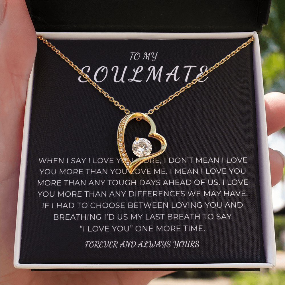 To My Soulmate Forever Love Necklace