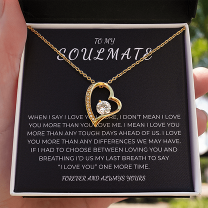 To My Soulmate Forever Love Necklace