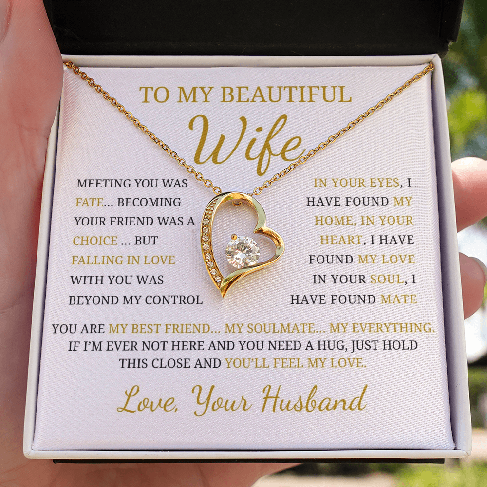 To My Beautiful Wife  Forever Love Necklace
