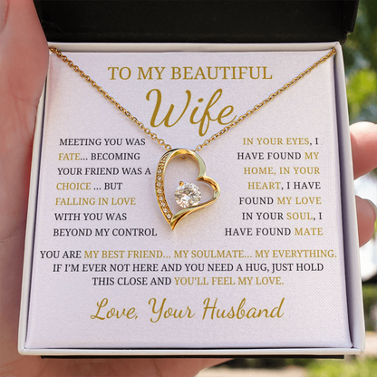 To My Beautiful Wife  Forever Love Necklace