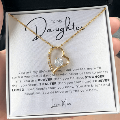 To My Daughter  Forever Love Necklace