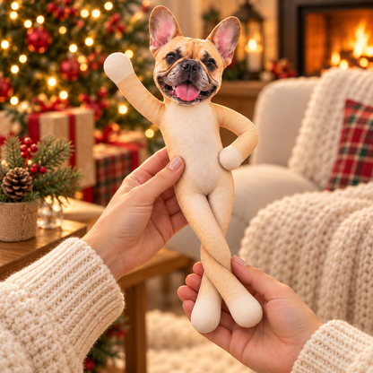 Personalized Pet Plush Doll – Custom Photo Poseable Dog & Cat Stuffed Toy