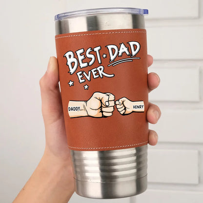 Personalized Custom Best DAD Leather Tumbler