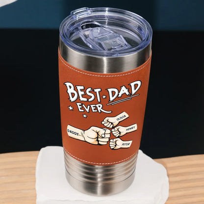 Personalized Custom Best DAD Leather Tumbler