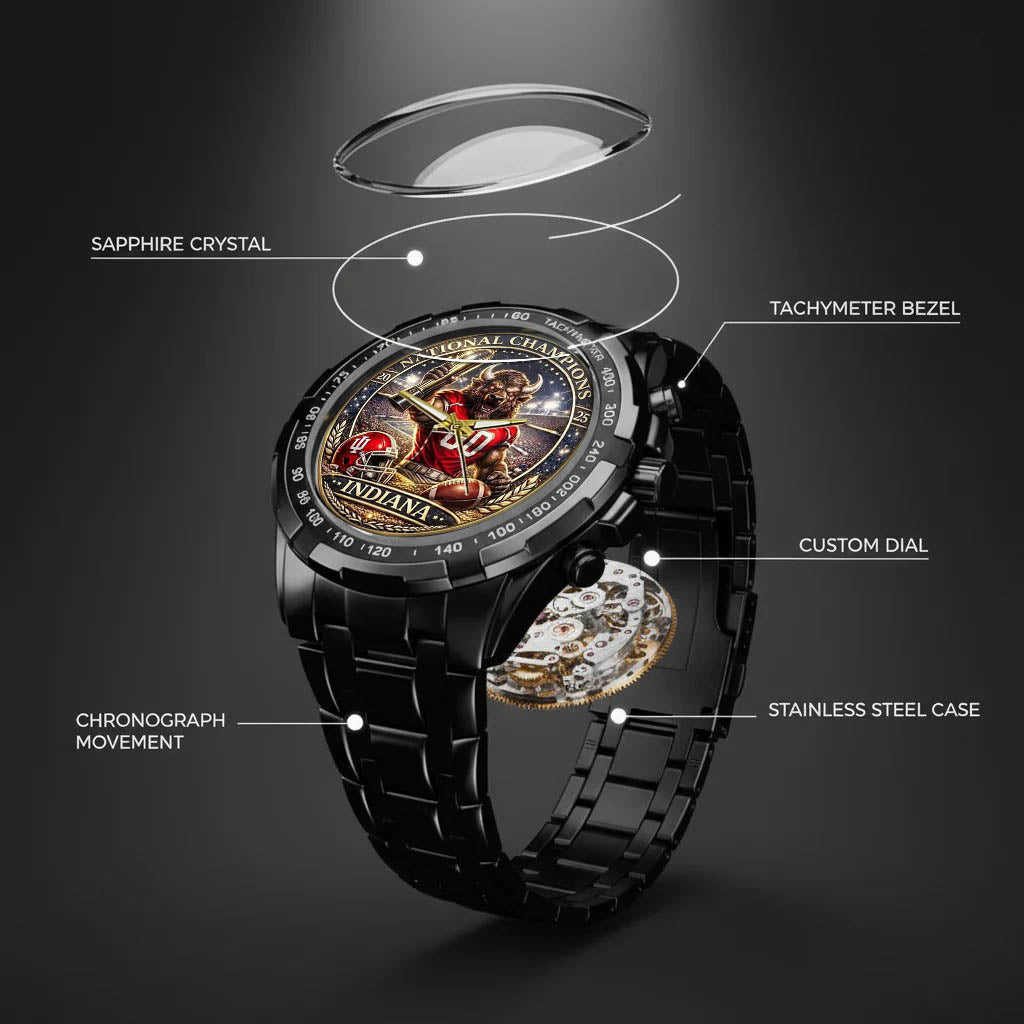 Personalized Indiana Hoosiers Football Watch