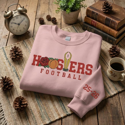 Embroidered Hoosiers Champs Sweatshirt: Rose & Peach Bowl 25/26 Quarter-Zip Sweatshirt, Hoodie Sweatshirt T-Shirt