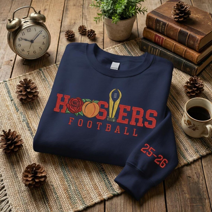 Embroidered Hoosiers Champs Sweatshirt: Rose & Peach Bowl 25/26 Quarter-Zip Sweatshirt, Hoodie Sweatshirt T-Shirt