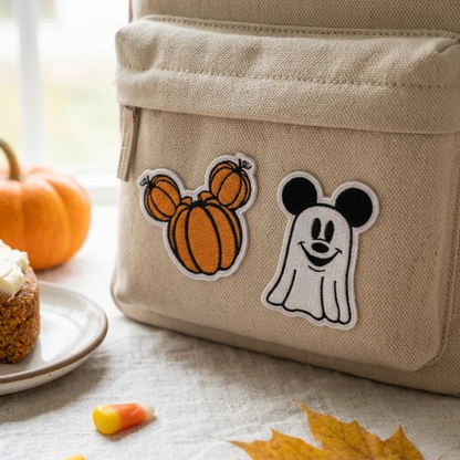 Halloween Mouse Ghost Embroidered Patch