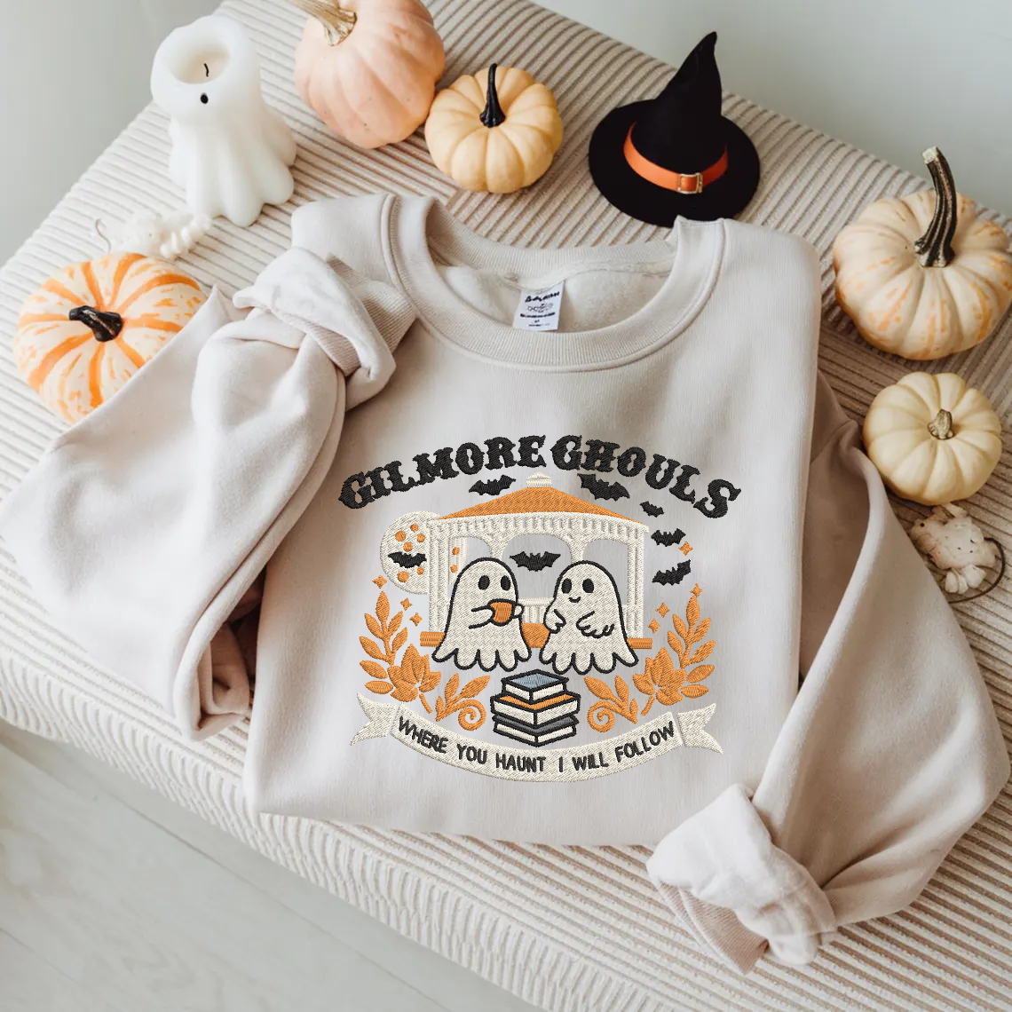 Halloween Personalized Embroidered Gilmore Ghouls Hoodie Sweatshirt T-Shirt
