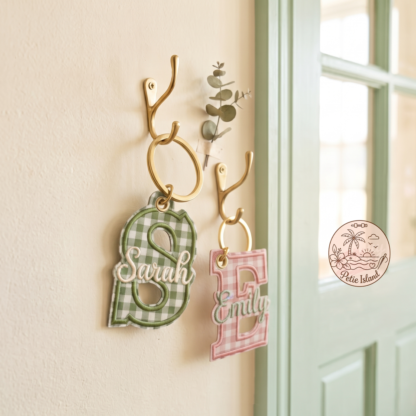 Embroidered Custom Varsity Letter Keychain