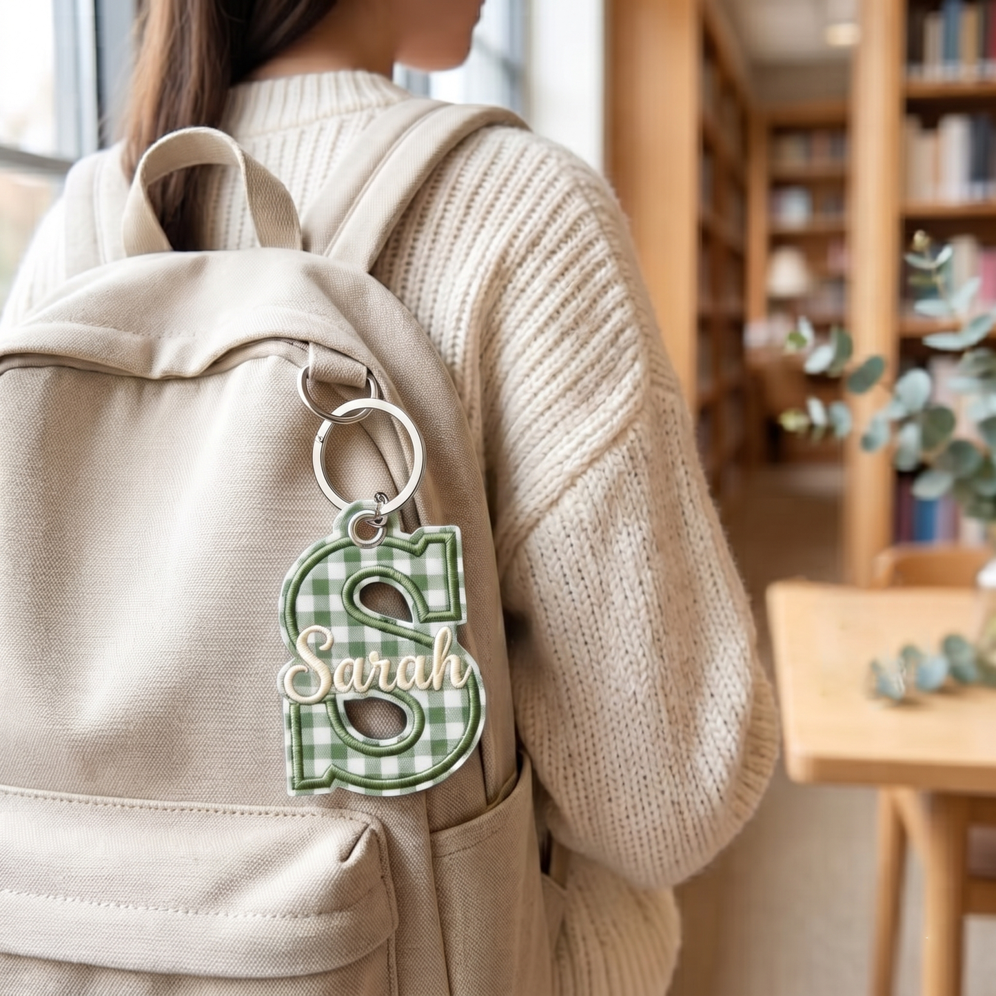 Embroidered Custom Varsity Letter Keychain
