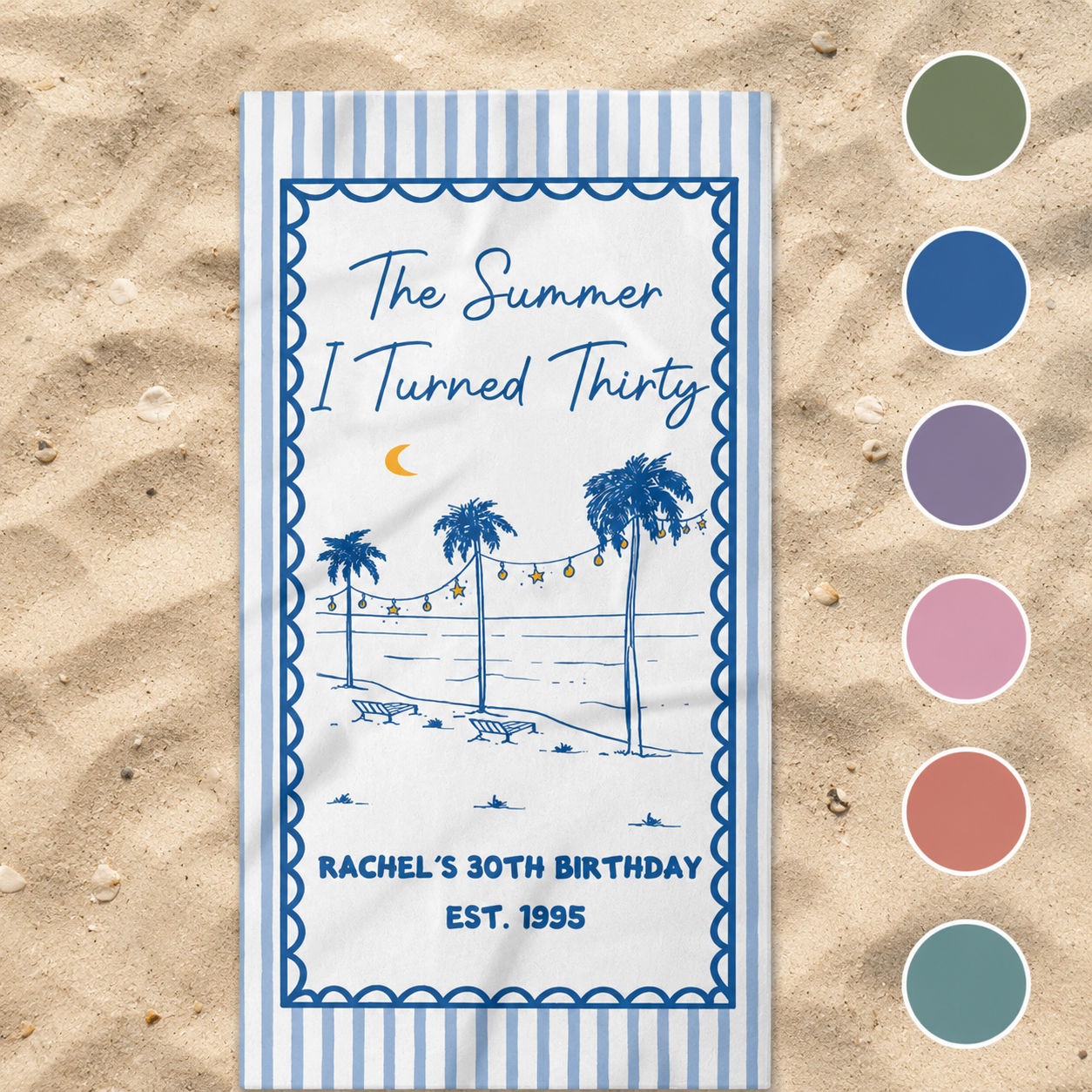 Personalized Beach Towel Custome Name Gift