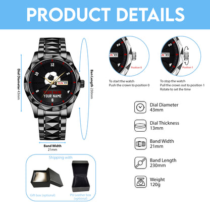 Football Personalized Team Name, Name & Number Quartz Watch