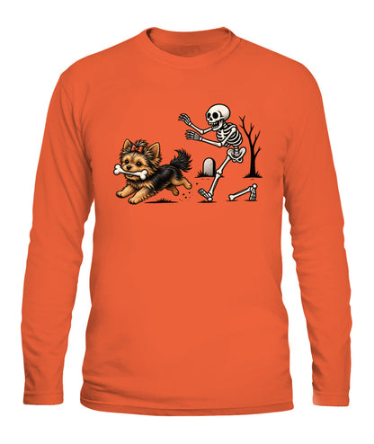 Halloween Dog & Skeleton Printed Graphic Sweatshirt T-Shirt