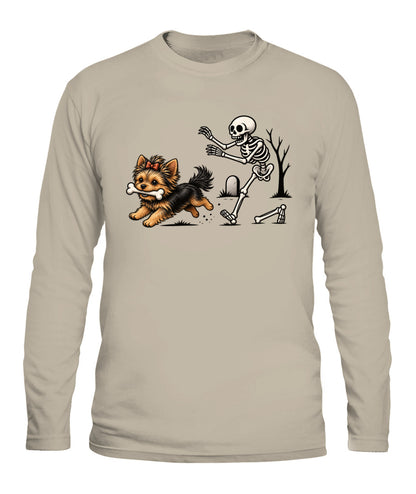 Halloween Dog & Skeleton Printed Graphic Sweatshirt T-Shirt