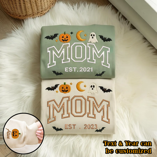 Halloween Personalized Embroidered Custom Text Hoodie Sweatshirt T-Shirt