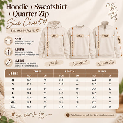 Personalized Embroidered Ginger Mom Dad Custom Message On Neck Sweatshirt, Quarter-Zip Sweatshirt