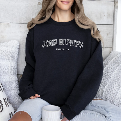 Personalized Custom Text with Names on Sleeve Embossed Printed Hoodie Sweatshirt T-Shirt