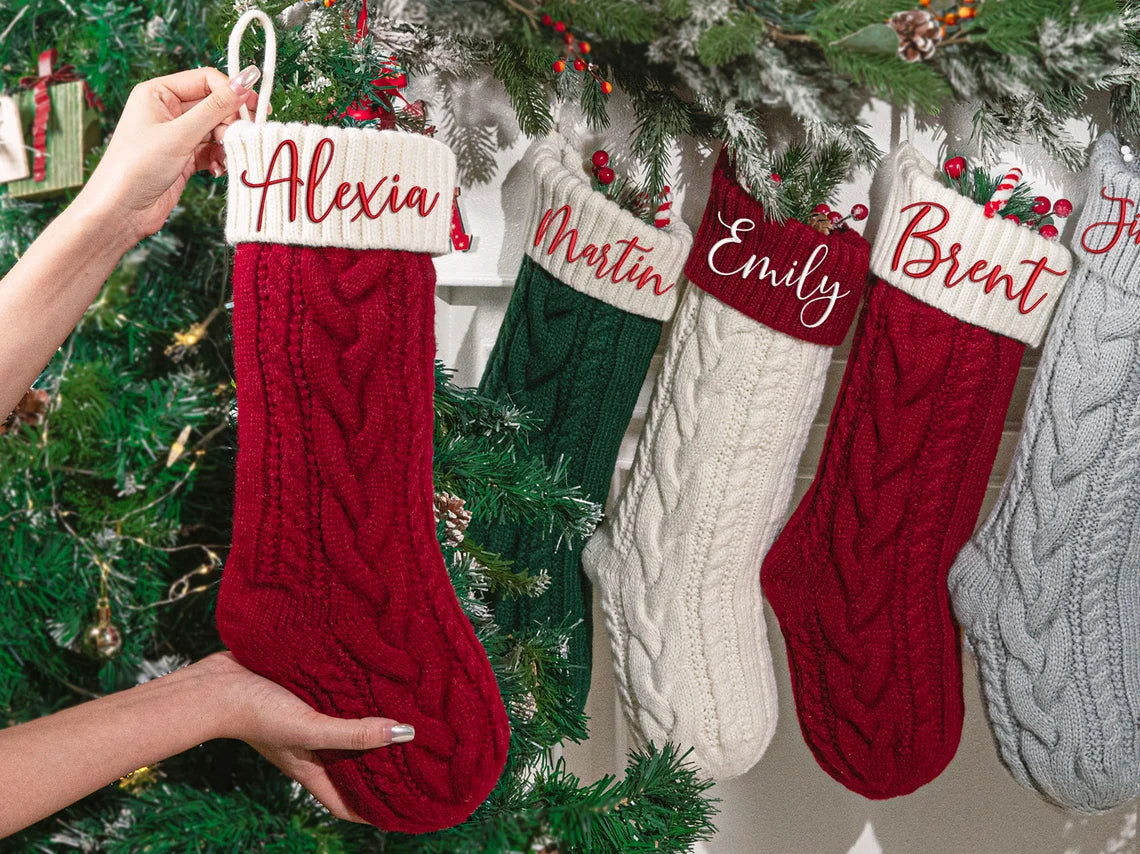 Personalized Embroidered Christmas Stocking with Name