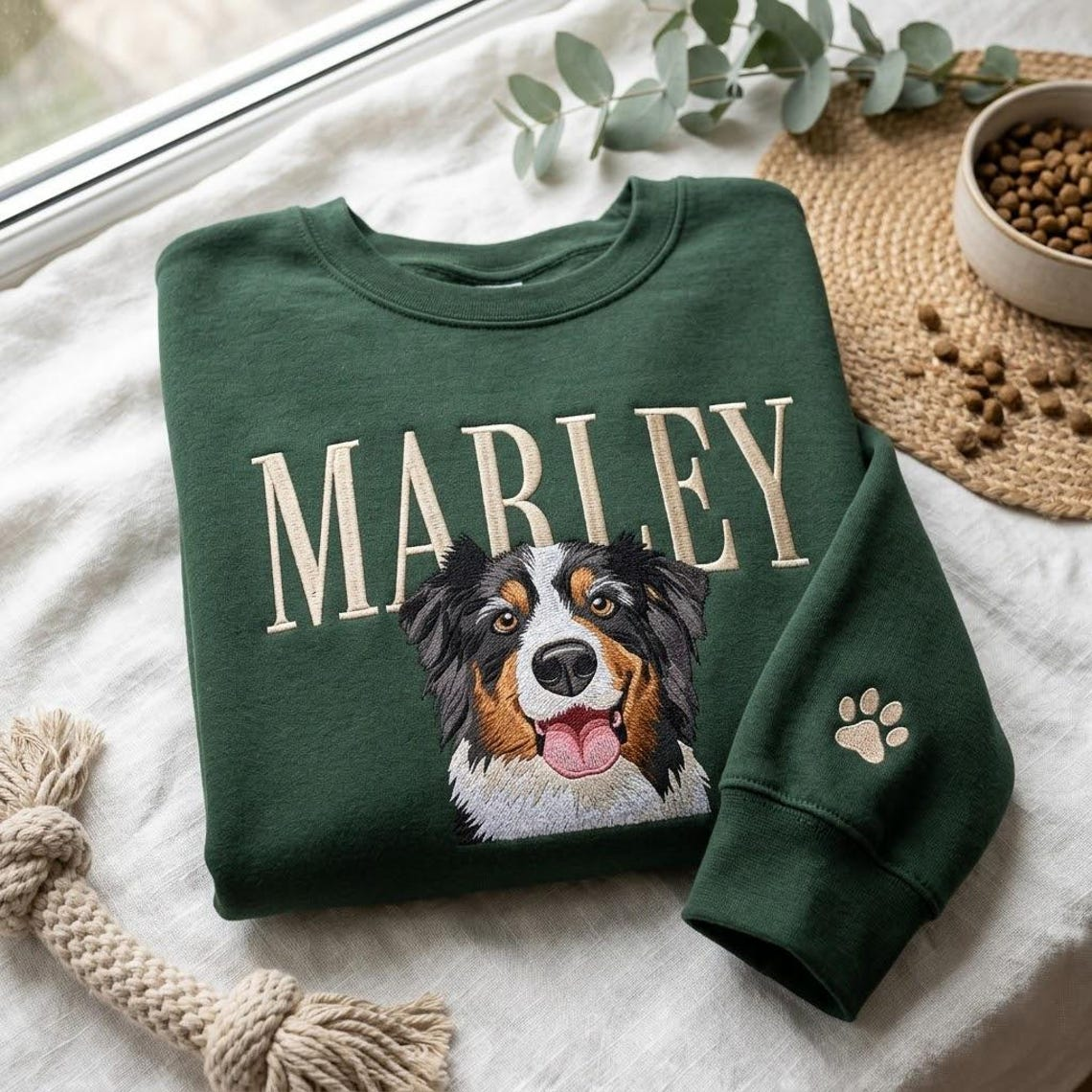 Personalized Pet Dog Cat Embroidered Pullover