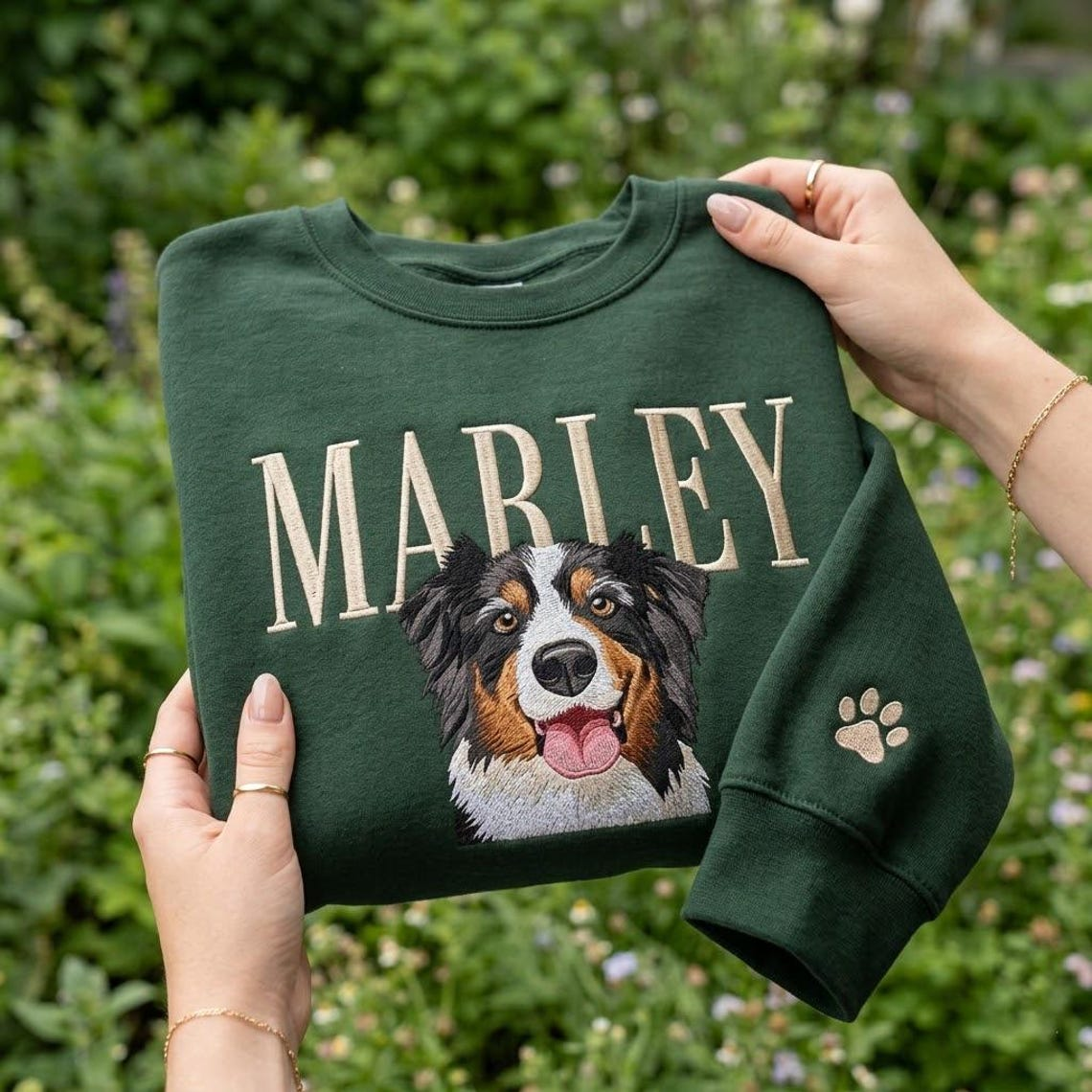 Personalized Pet Dog Cat Embroidered Pullover