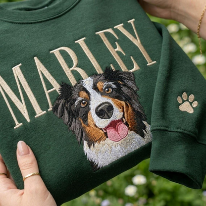 Personalized Pet Dog Cat Embroidered Pullover