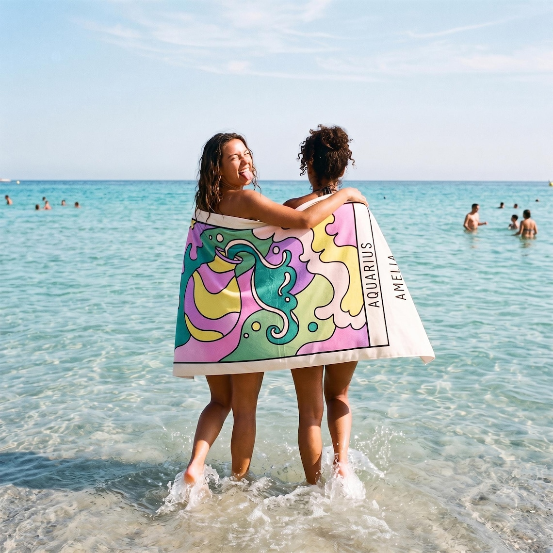 Personalized Zodiac Beach Towel