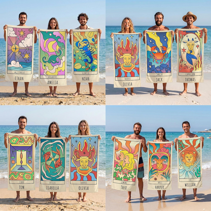 Personalized Zodiac Beach Towel