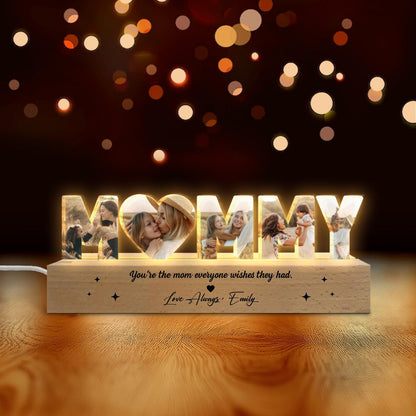 Personalized MOMMY Photo Collage Night Light Mother's Day Gift