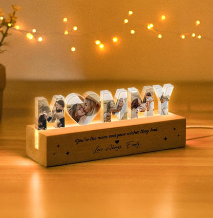Personalized MOMMY Photo Collage Night Light Mother's Day Gift