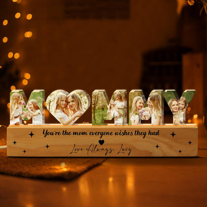 Personalized MOMMY Photo Collage Night Light Mother's Day Gift