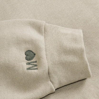 Matching Puzzle Piece Couple Sweatshirt, Custom Embroidered Heart Pullover with Initials, Long Distance Gift, His & Hers Anniversary Hoodie