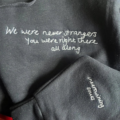 Custom Your Handwriting Embroidered Sweatshirt - Embroider Couple Message Sweater - Couple Matching Sweaters - Personalized Gift For Him Her