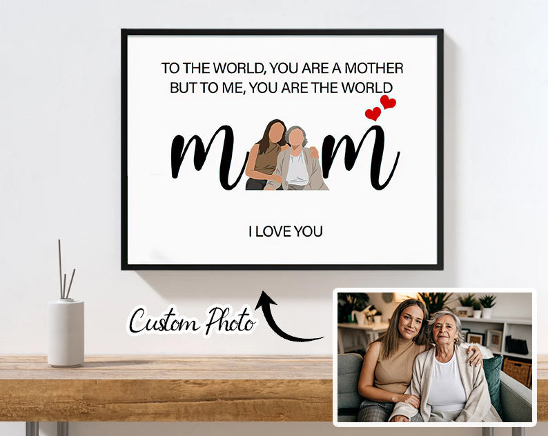 Mother's Day Personalized Custom Photo Framed Canvas