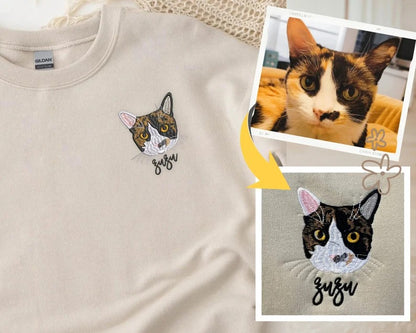 Personalized Embroidered Pet Dog Cat Hoodie Sweatshirt T-Shirt