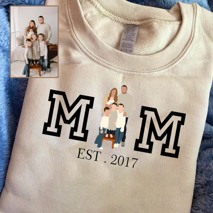 Mother's Day Personalized Printed Family Photo Hoodie Sweatshirt T-Shirt