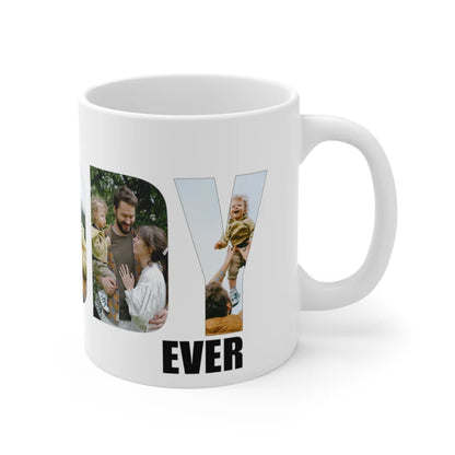 Father's Day Personalized Best Dad Ever Photo Collage Mug