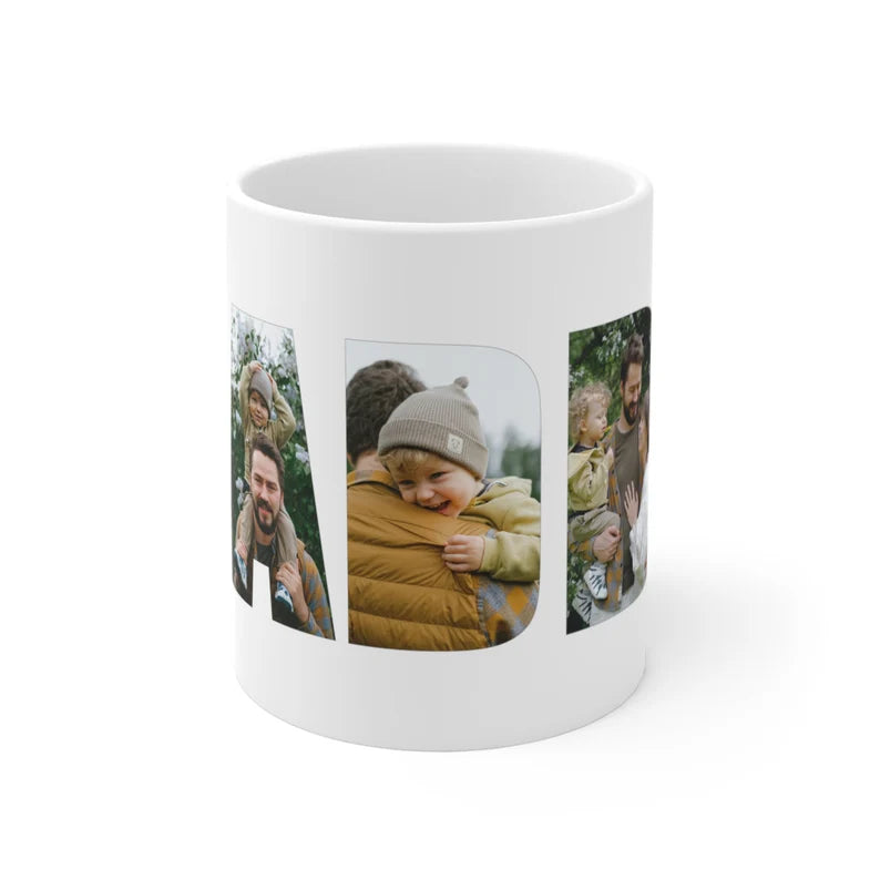 Father's Day Personalized Best Dad Ever Photo Collage Mug